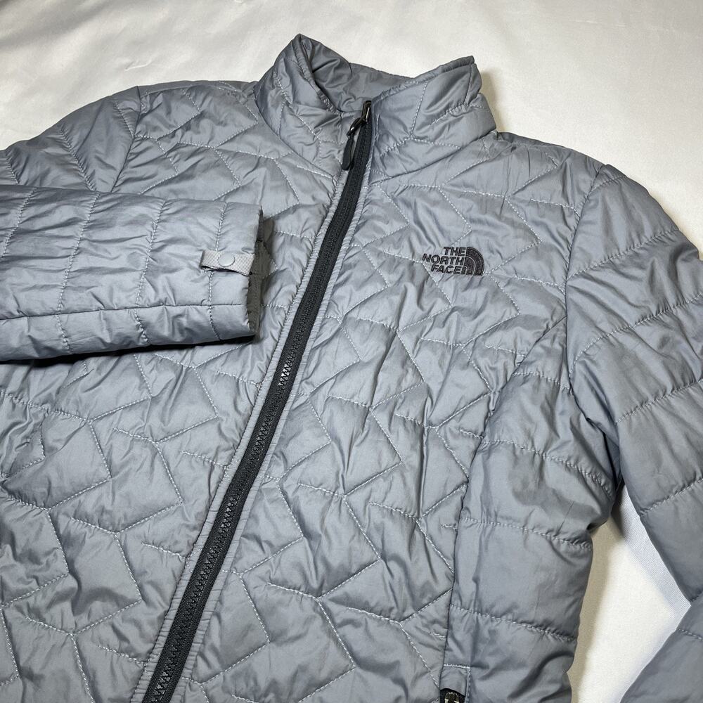 The North Face Tamburello Insulated Quilted Jacket Womens Gray Full Zip Size M